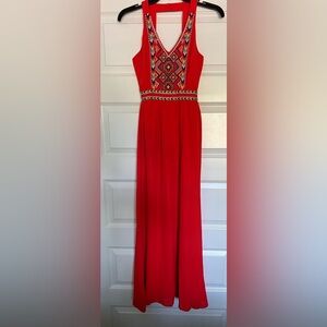 Elegant orange Maxi Dress women’s Size XS